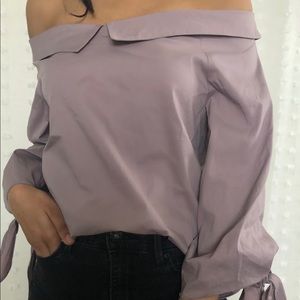 Mauve off the shoulder top